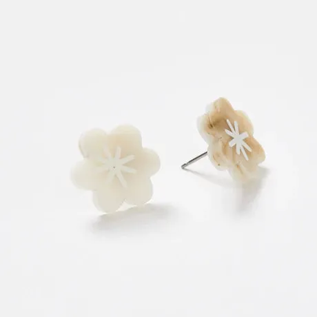 Martha Jean Aster Stud Earrings - Marble