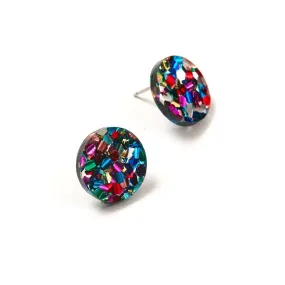 Martha Jean Circle Stud Earrings - Disco