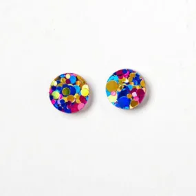 Martha Jean Mini Circle Stud Earrings - CMYK