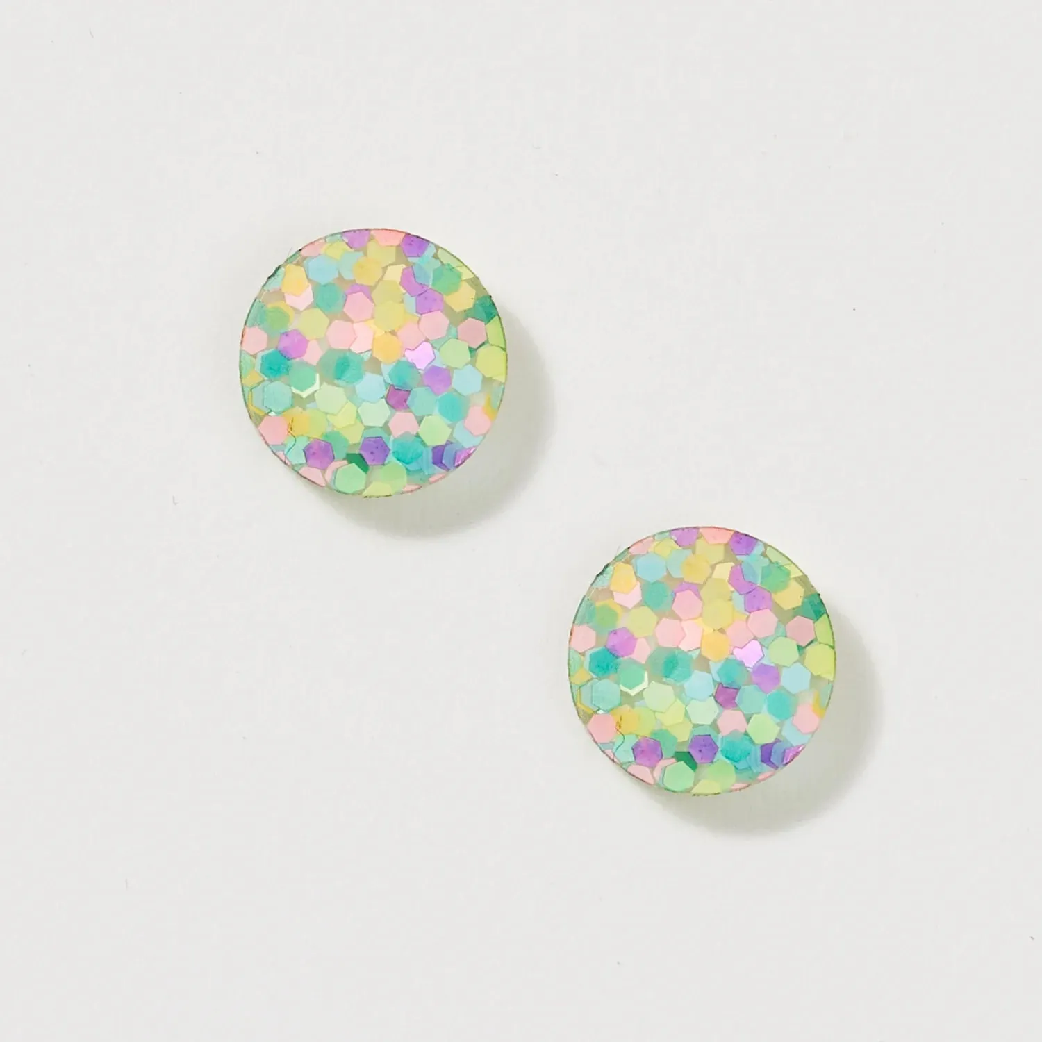 Martha Jean Mini Circle Stud Earrings - Pastel