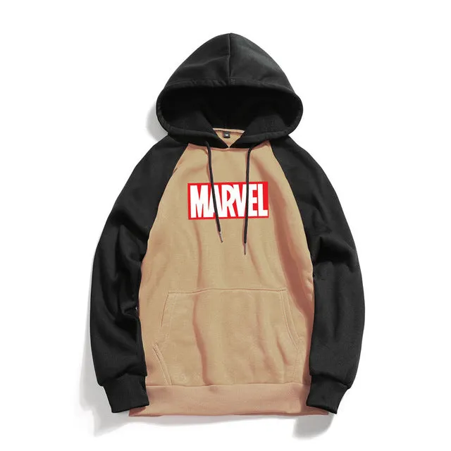 Men High Quality Marvel Letter Printing Hoodies