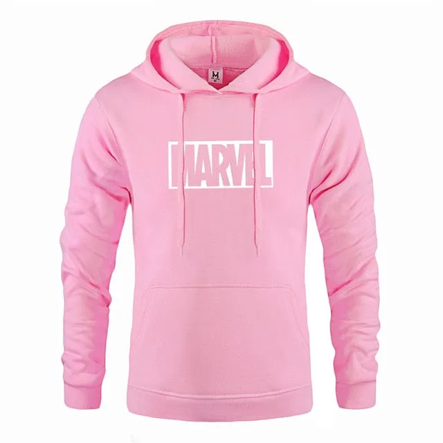 Men High Quality Marvel Letter Printing Hoodies