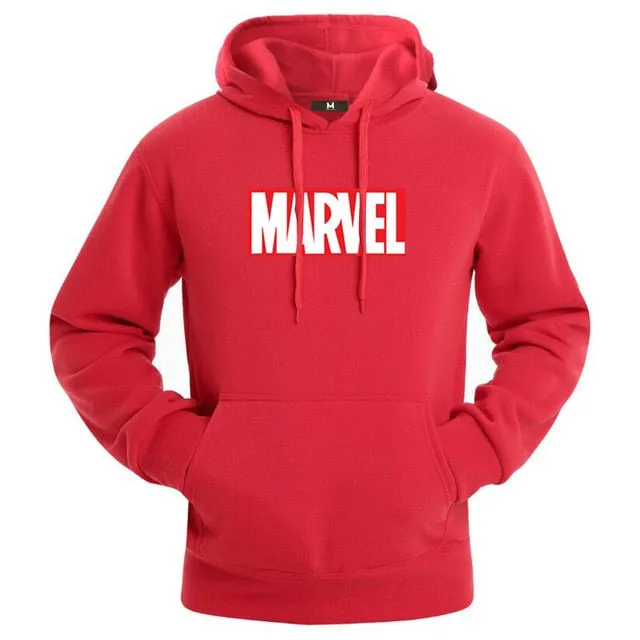 Men High Quality Marvel Letter Printing Hoodies