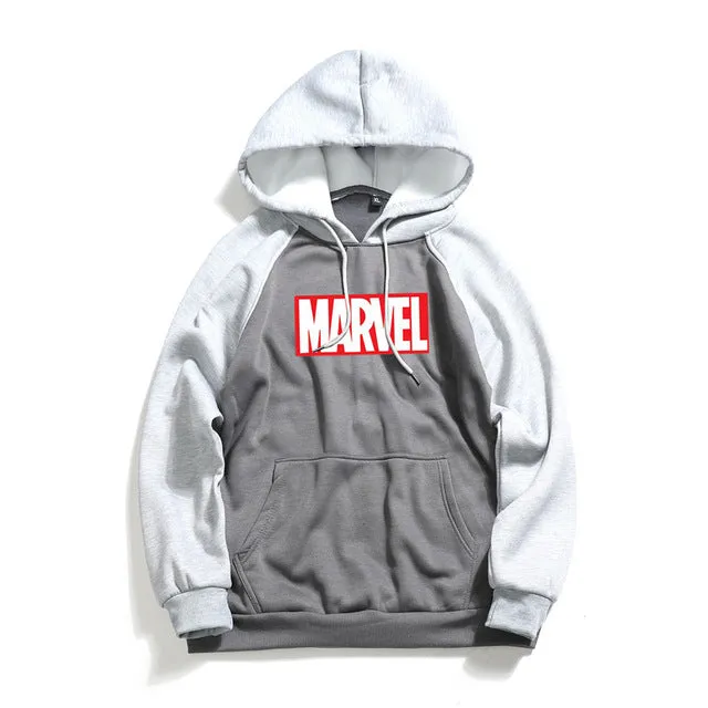 Men High Quality Marvel Letter Printing Hoodies