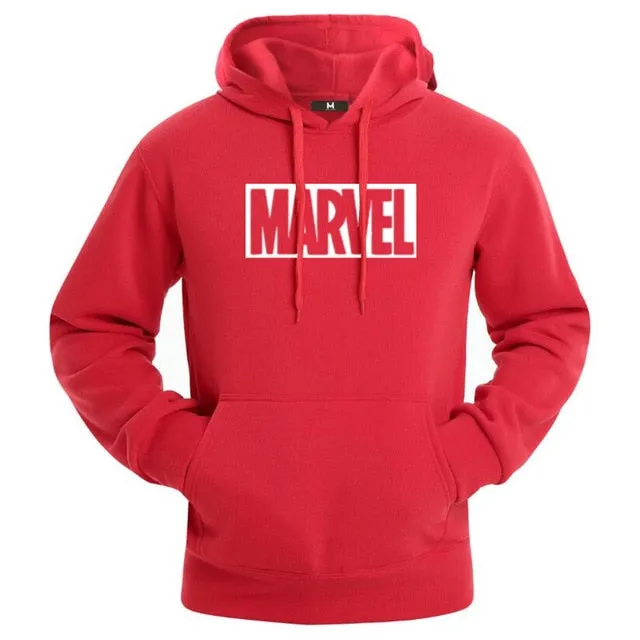 Men High Quality Marvel Letter Printing Hoodies