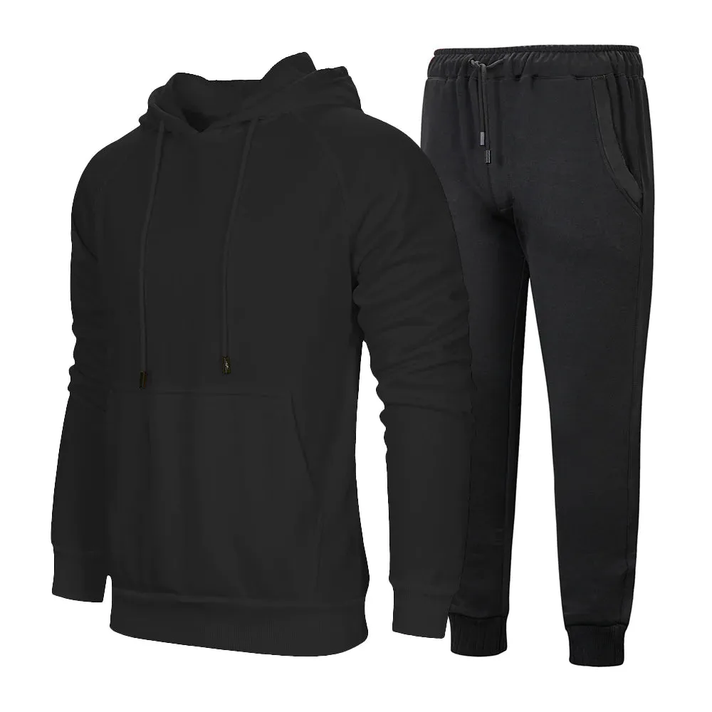 Men's Casual Loose Hooded Hodies Joggers Two-Piece Set