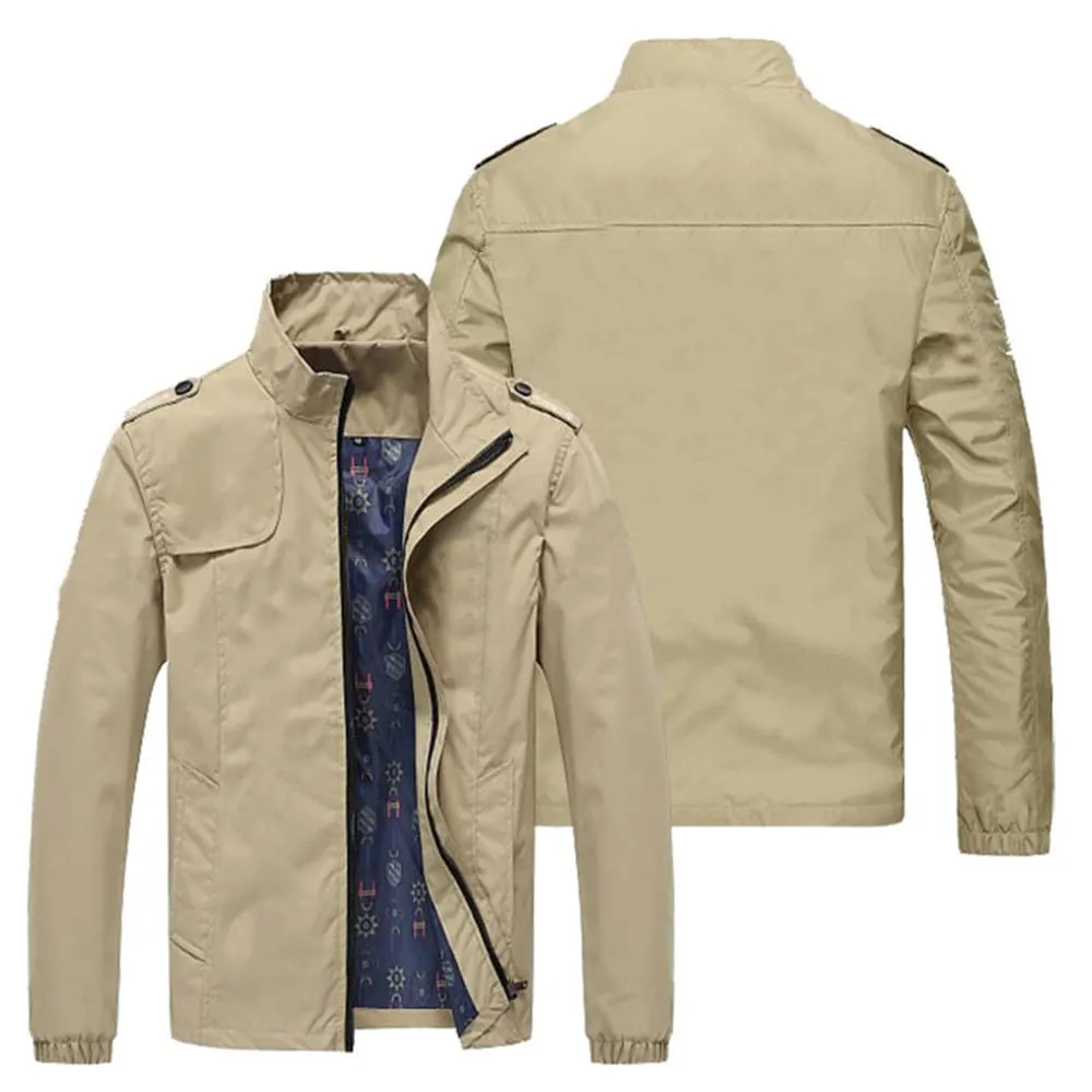 Men's Charge Coat Polyester Jacket Vintage Motorcycle Windproof Fashion Motorcycle XL S5033360