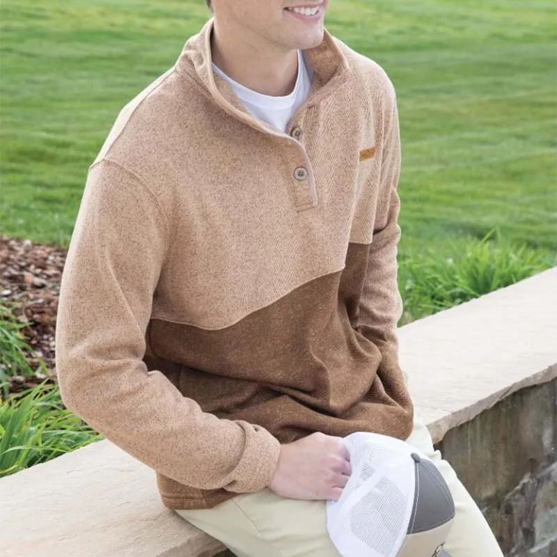 Men's Quarter Snap Pullover in Sand