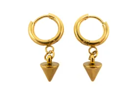 Mercy Gold Spike Hoop Earrings