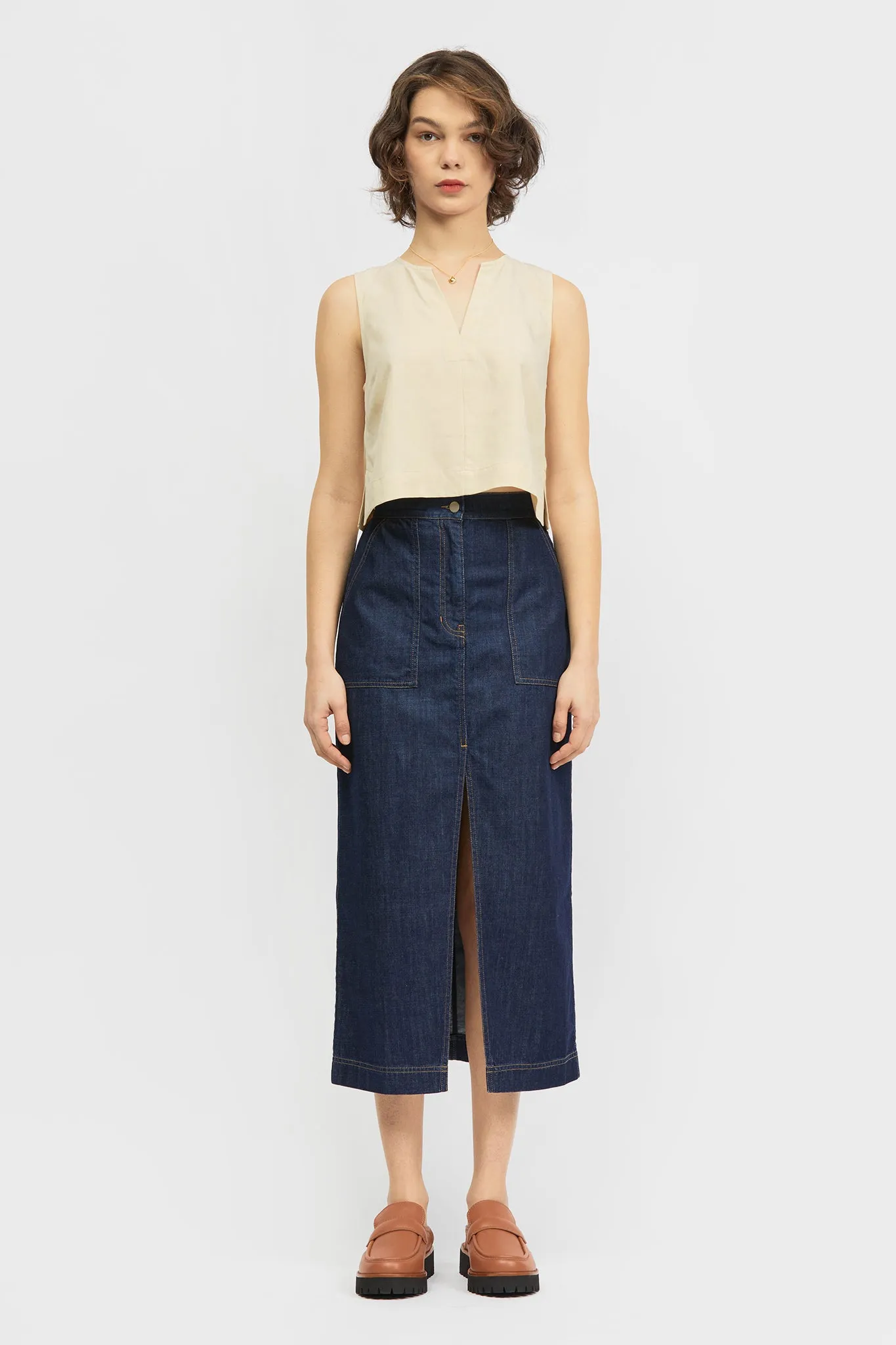 Nami Skirt Raw Indigo