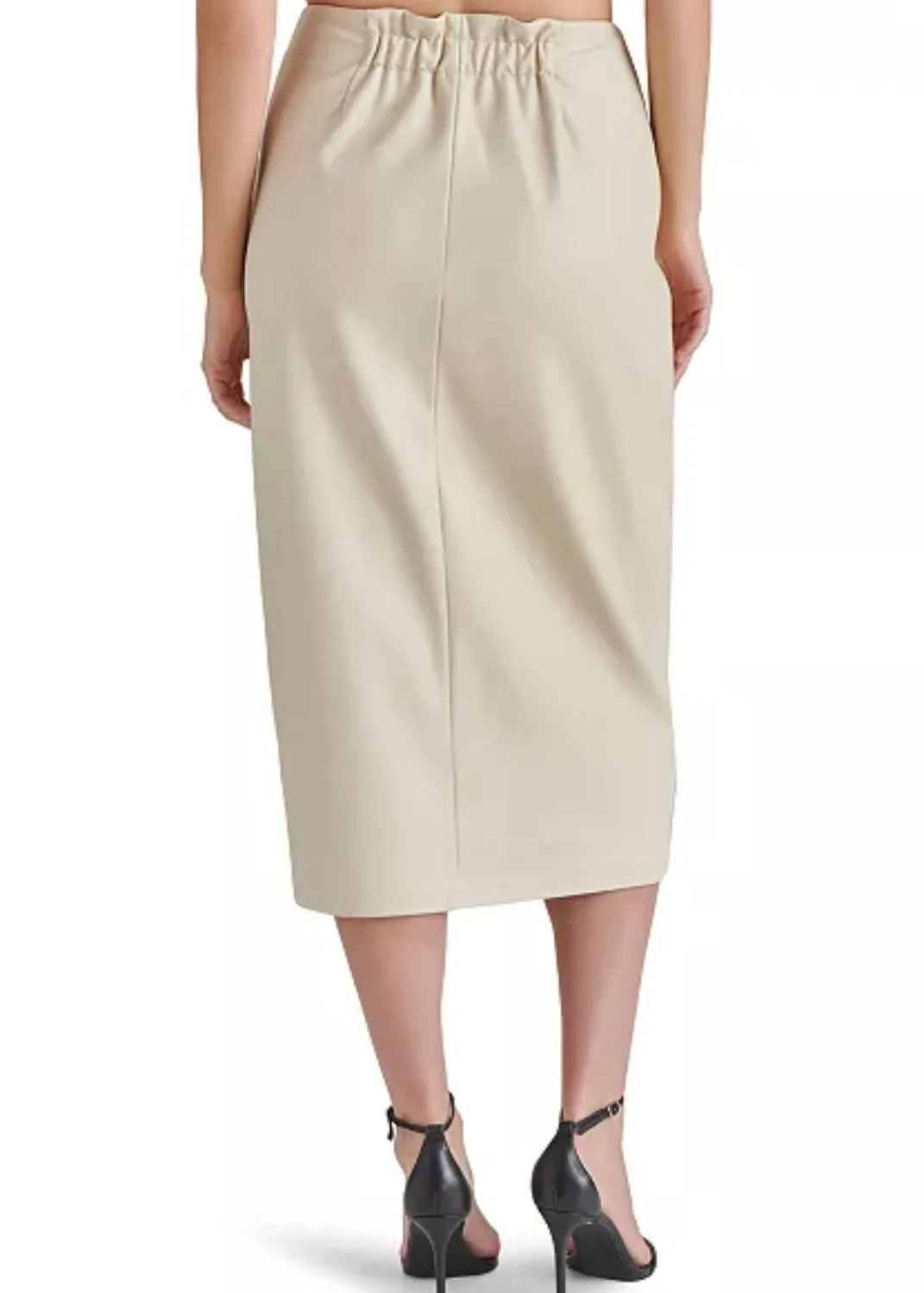 Navia Faux Leather Midi Skirt