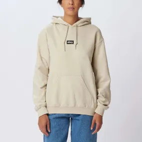 OBEY Women's Obey Tag Old School Pullover Hoodie Sand