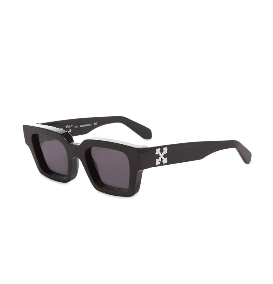 Off-White Virgil Square Frame Sunglasses Black White Grey