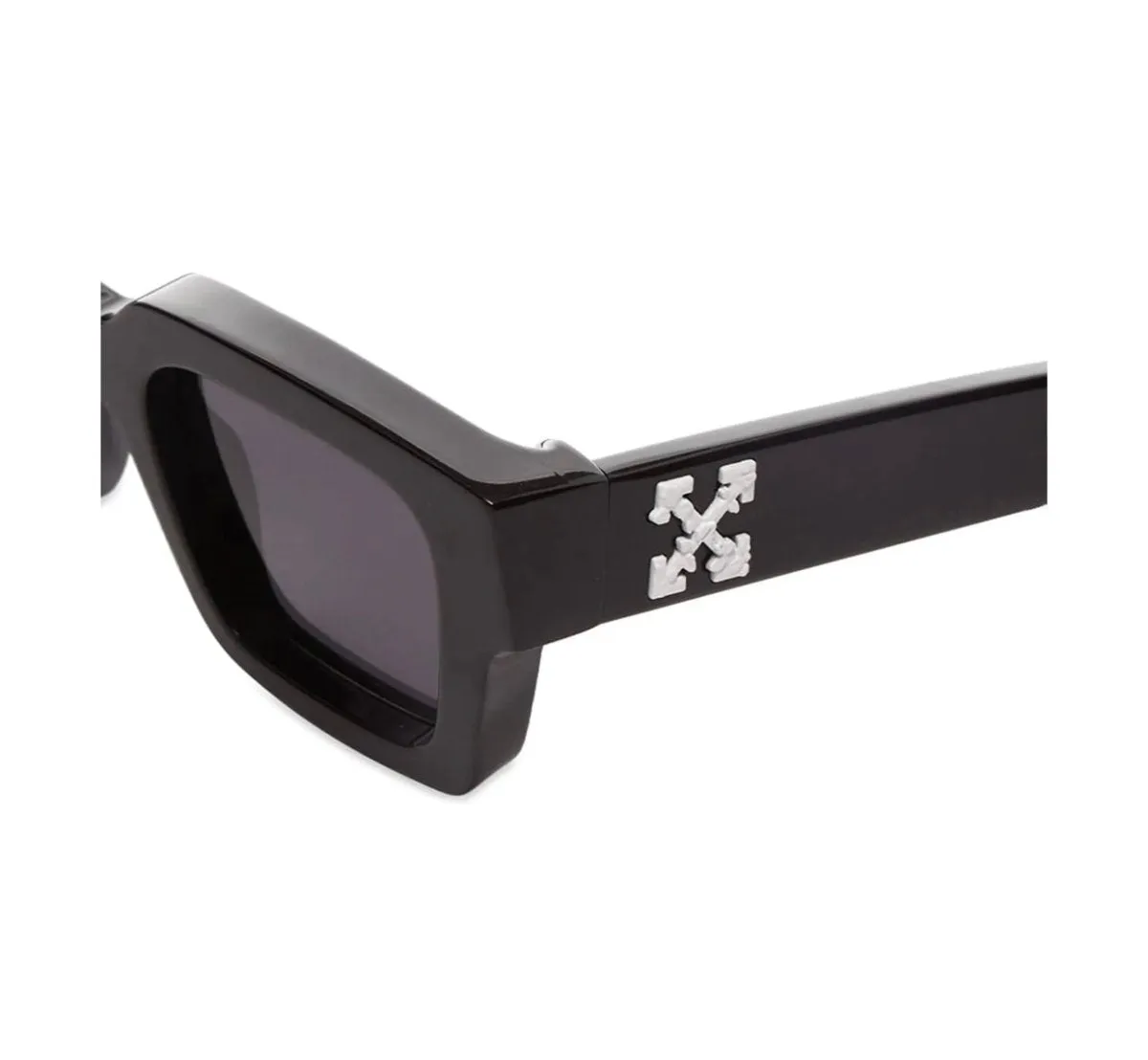 Off-White Virgil Square Frame Sunglasses Black White Grey