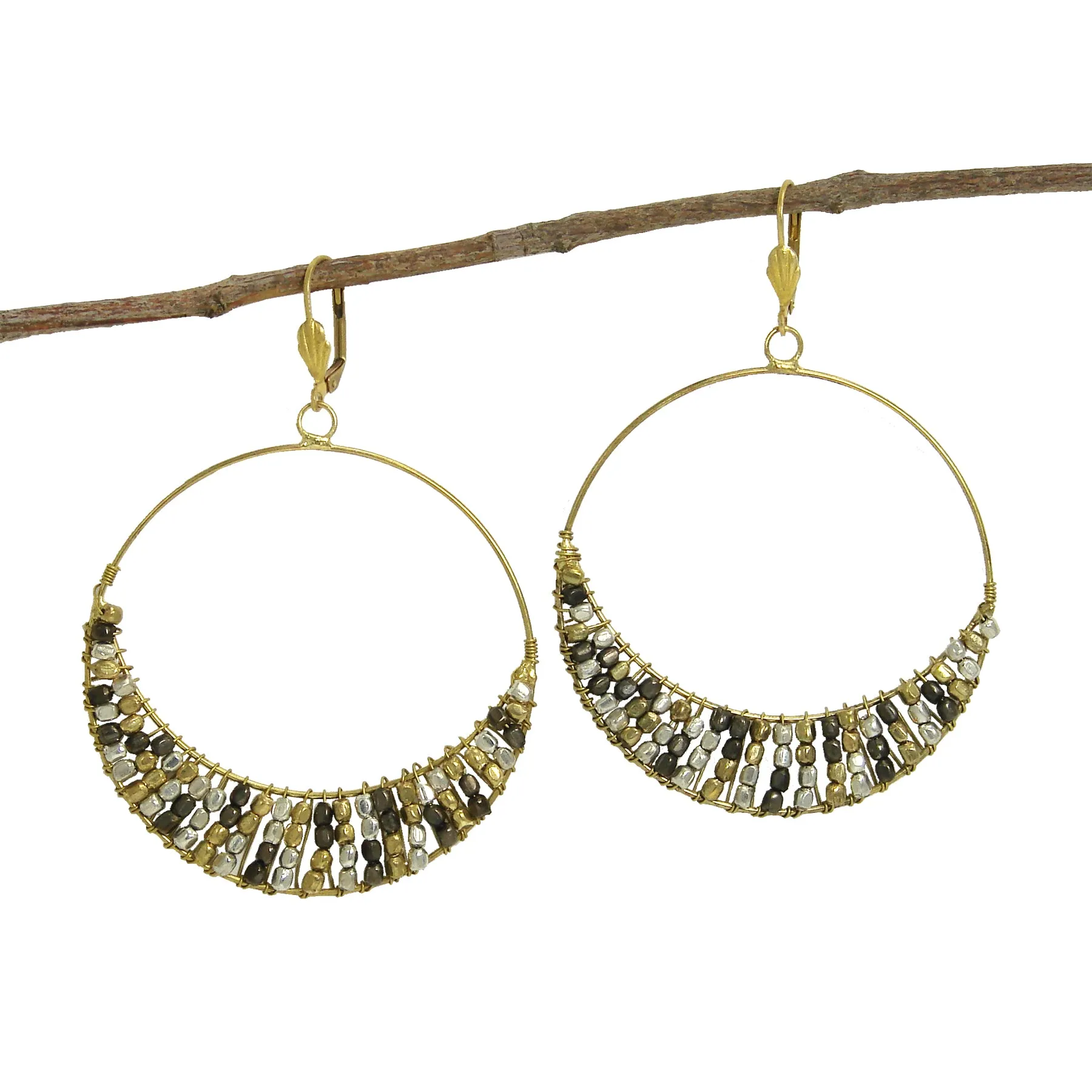 Ombre Cubist Hoop Earrings WorldFinds