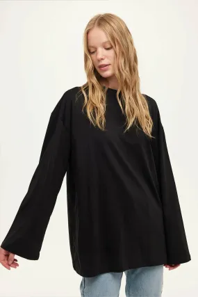 Oversize Long Sleeve Sweatshirt Black