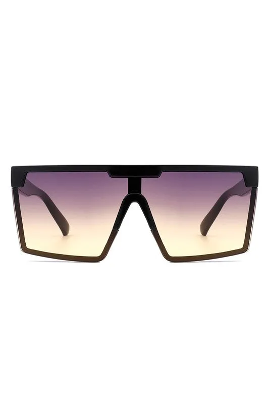 Oversize Square Flat Top Fashion Women Sunglasses