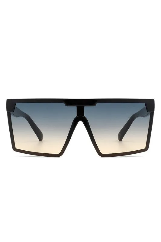 Oversize Square Flat Top Fashion Women Sunglasses