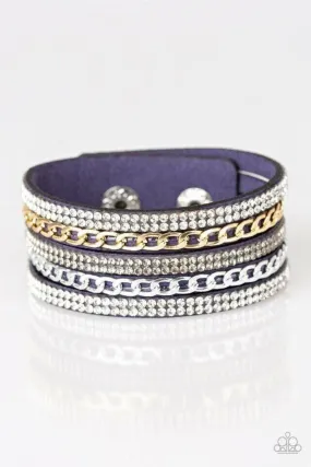 Paparazzi Fashion Fiend Blue Wrap Bracelet