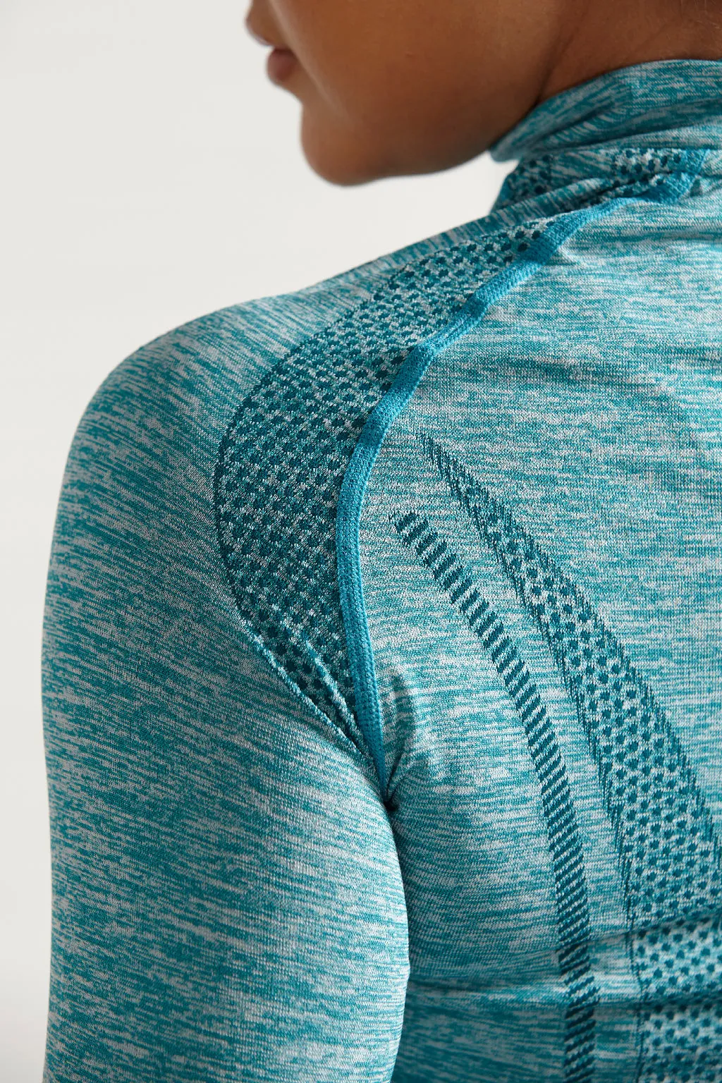 Performance Quarter Zip - Turquoise