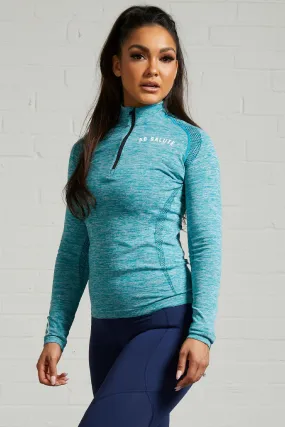 Performance Quarter Zip - Turquoise