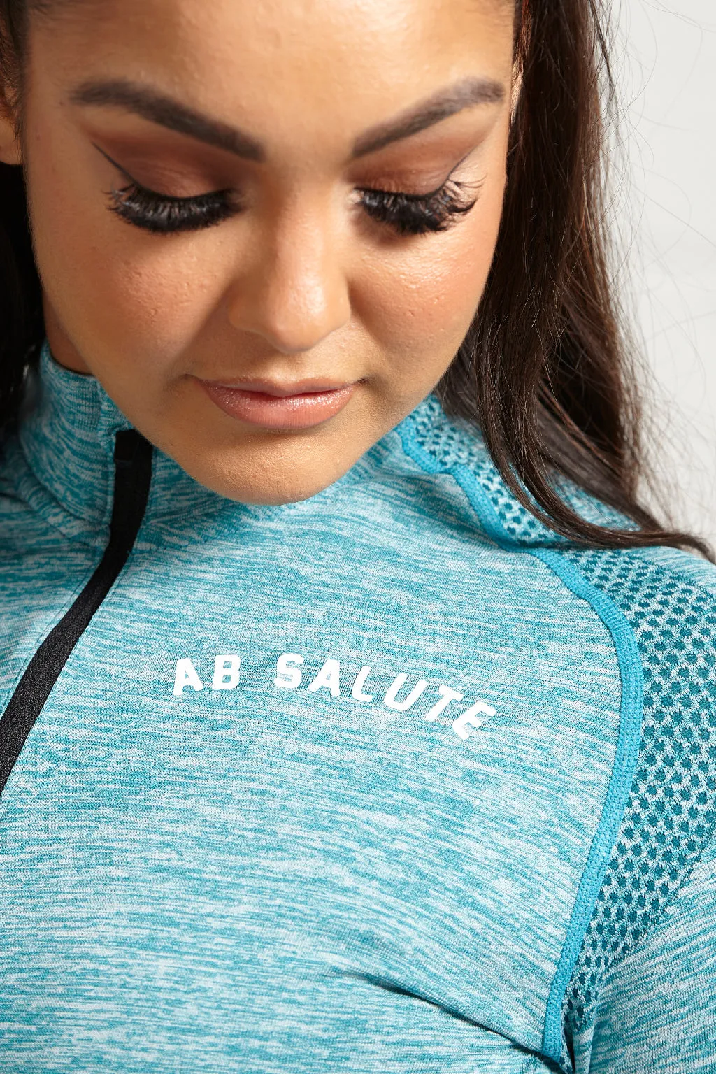 Performance Quarter Zip - Turquoise