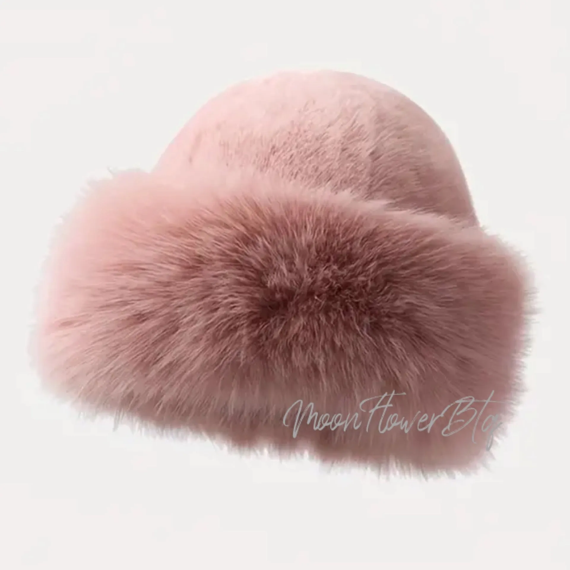 Pink Faux Fur Winter Hat