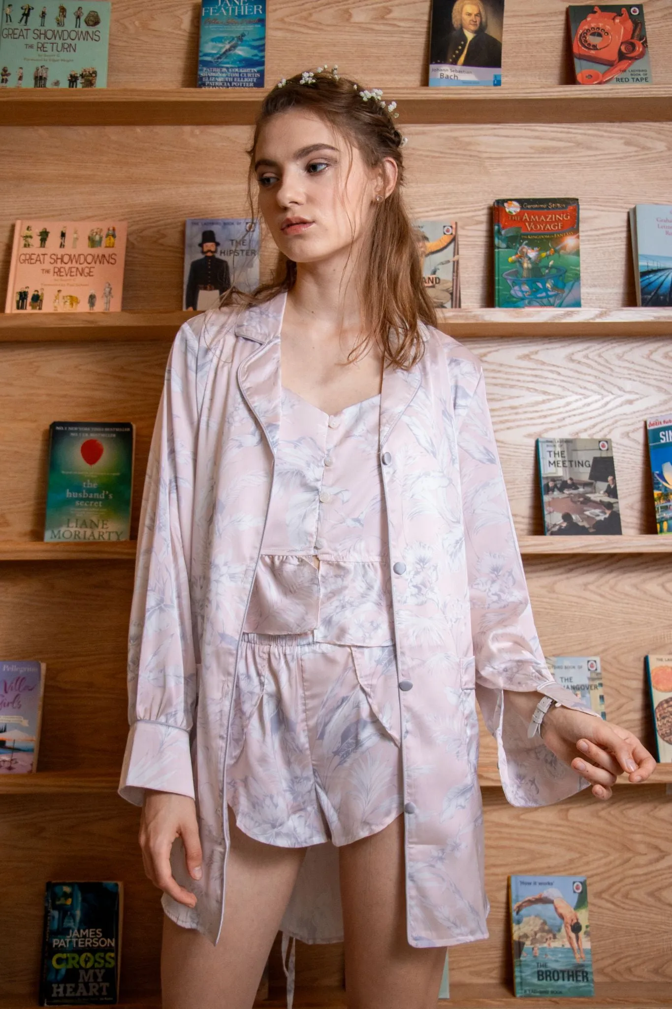 Pixie Pastel Foliage Shirt Dress