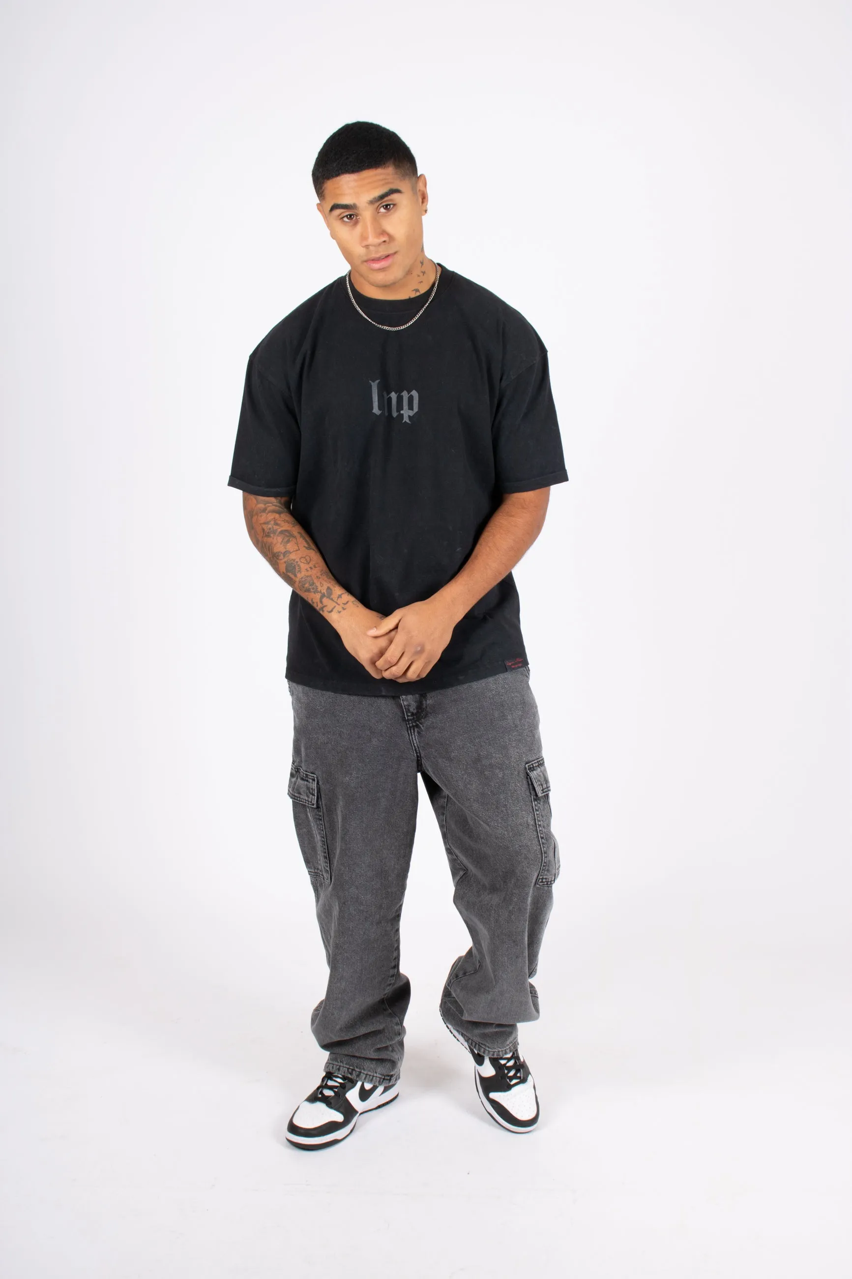 Premium Recycled Rebel LNP Oversized Acid Black T-Shirt