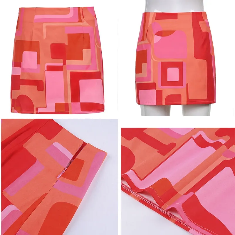 Rapcopter Printed Mini Skirt - Culture Heaven Special