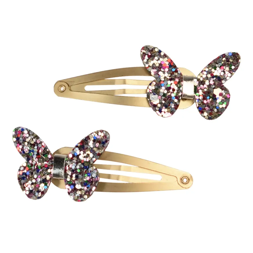 Rex London Glitter butterfly hair clips (set of 2) - Fairies in the Garden