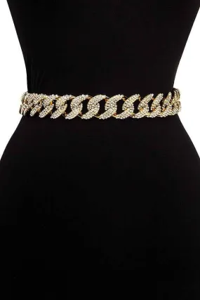 RHINESTONE CHAIN LINK BELT