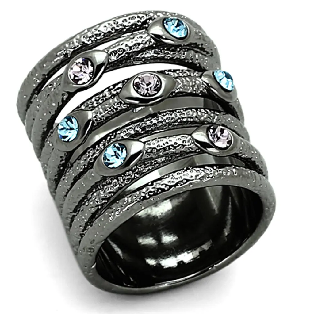 Ring Top GRD Crystal Multi LOA883 for Women Style Ruthenium