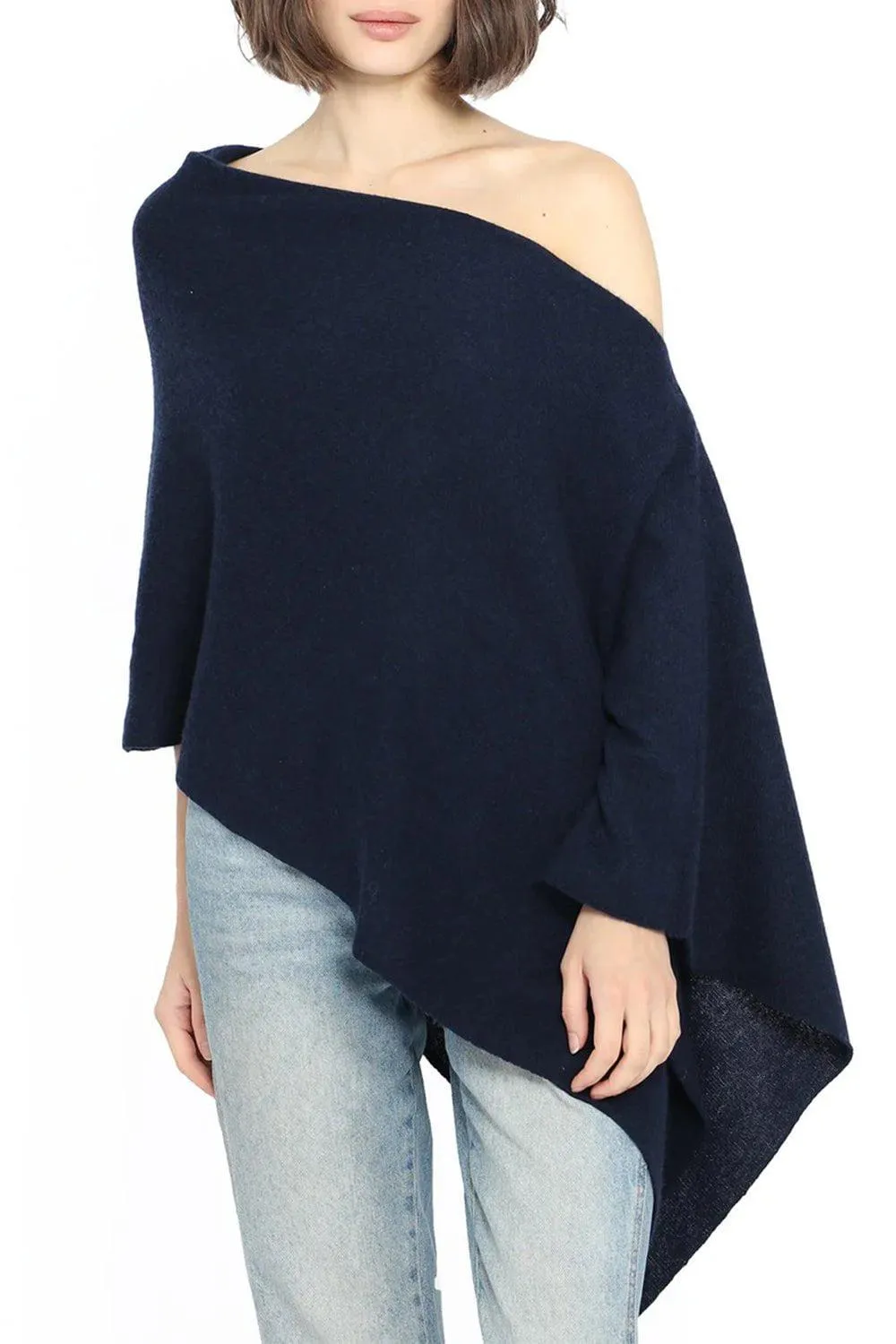 Ruana Poncho - Navy