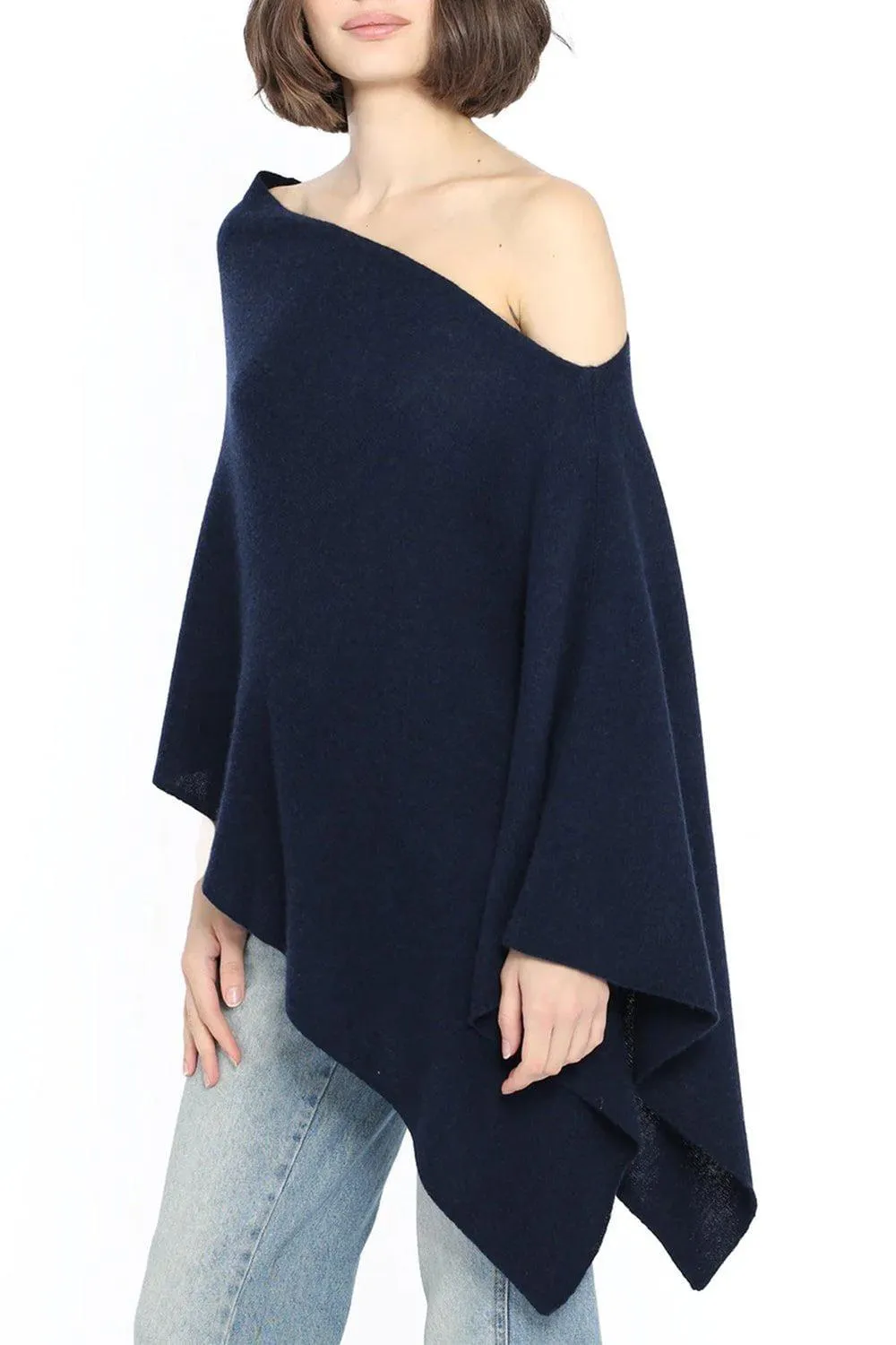 Ruana Poncho - Navy