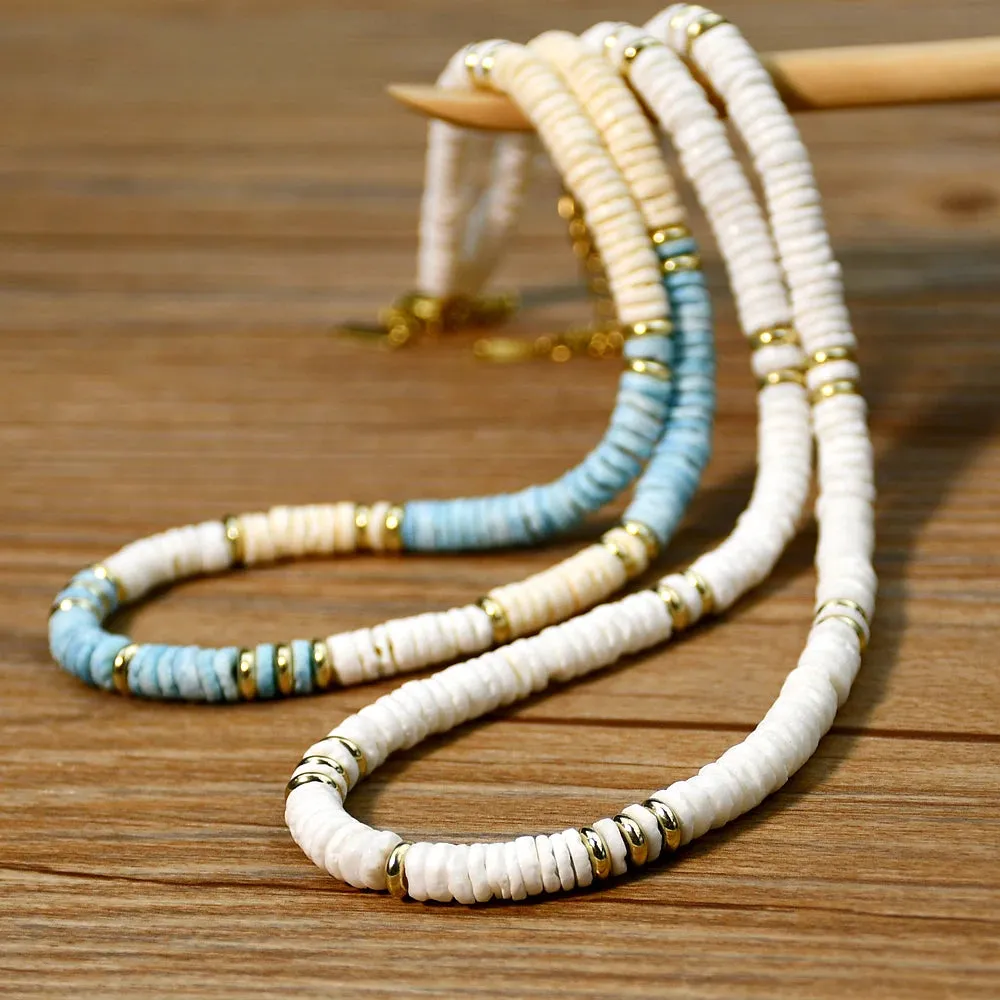 Shell Handmade Beaded Choker Surfer Necklaces