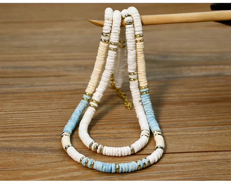 Shell Handmade Beaded Choker Surfer Necklaces