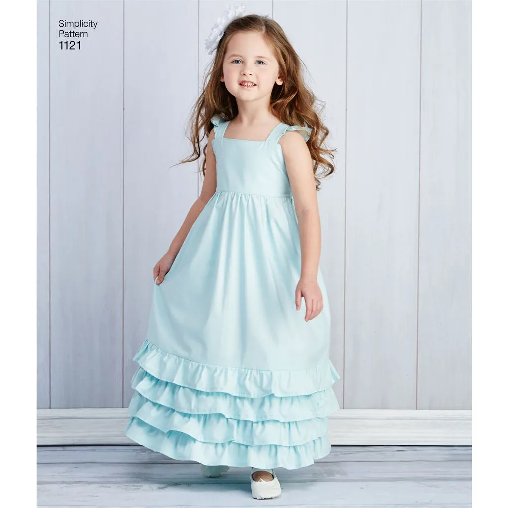 Simplicity Pattern 1121 Child's and Girls' Pullover Dresses