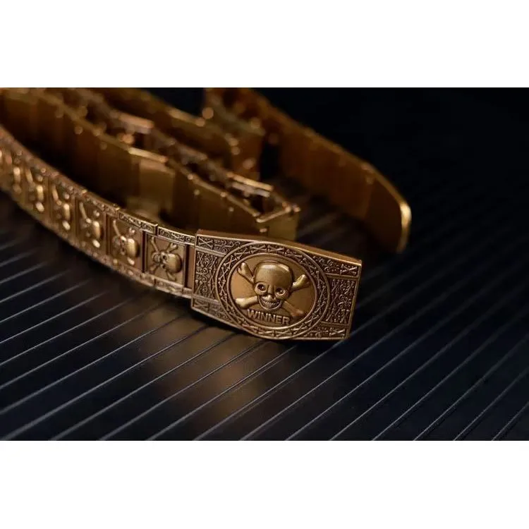 Skull & Crossbones Stainless Steel Edgy Buckle Belt