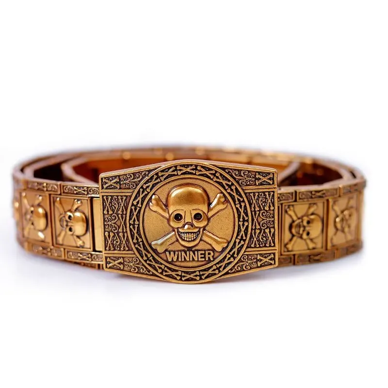 Skull & Crossbones Stainless Steel Edgy Buckle Belt