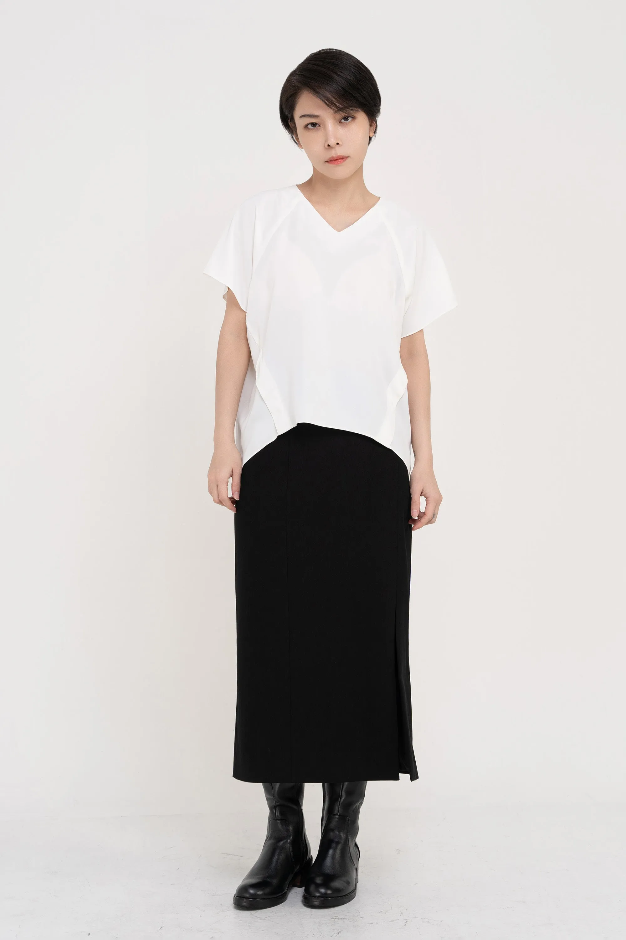 Slit Pencil Skirt