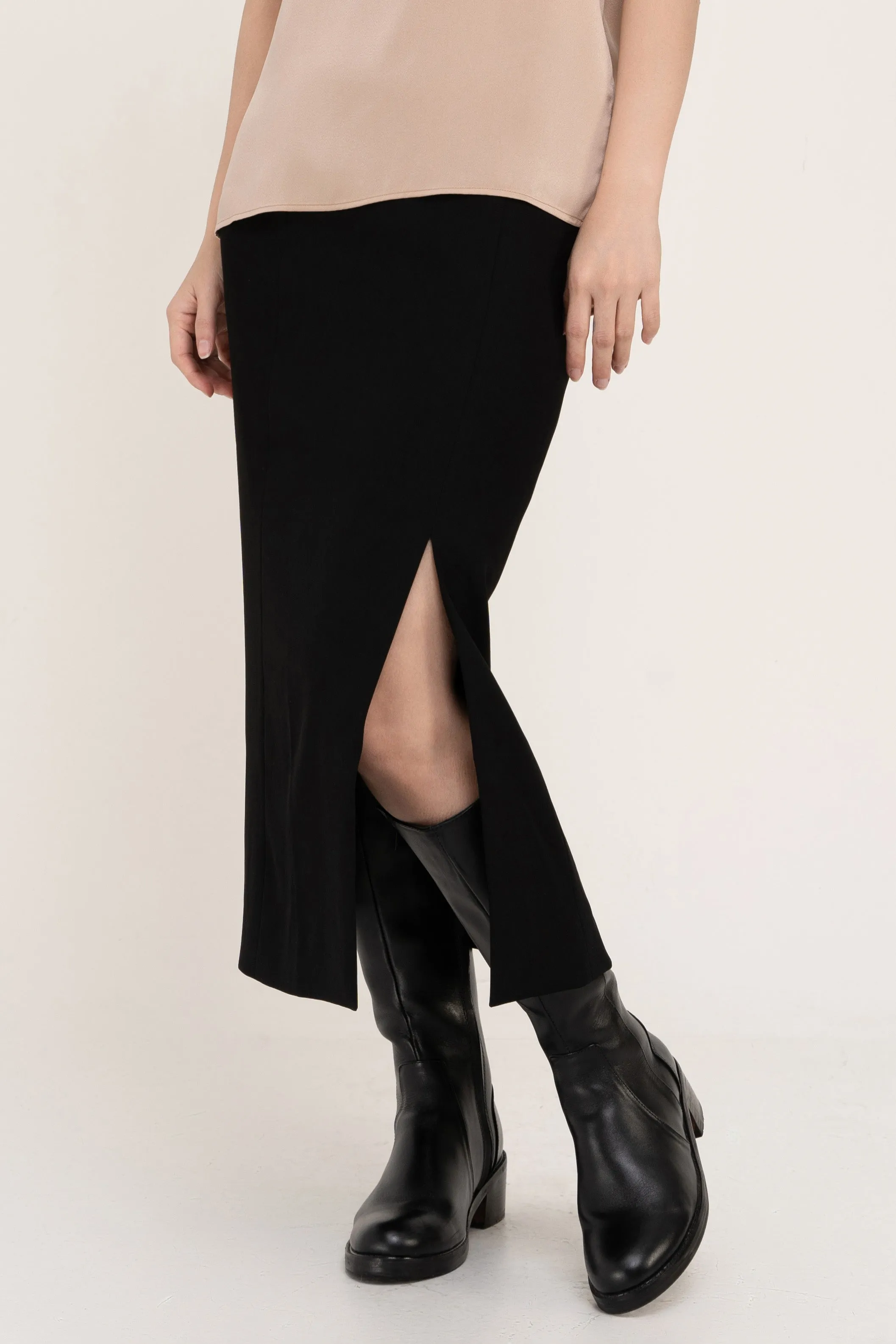 Slit Pencil Skirt