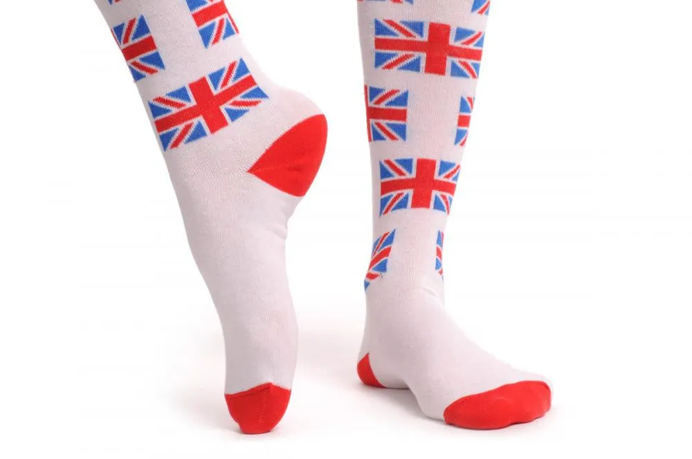 Small Union Jack On White Warm Winter Cotton