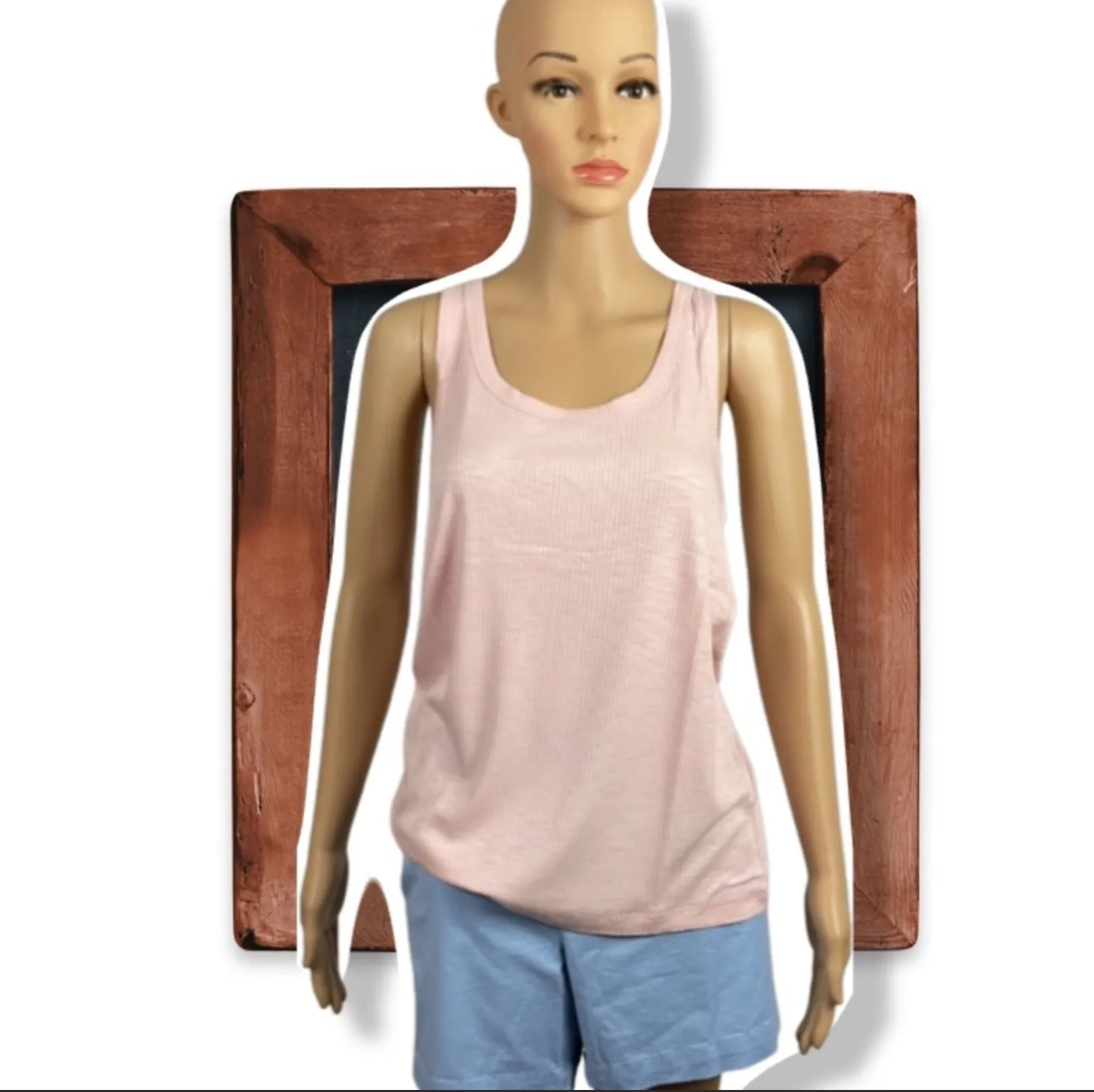 Solid Ribbed Tank Top,