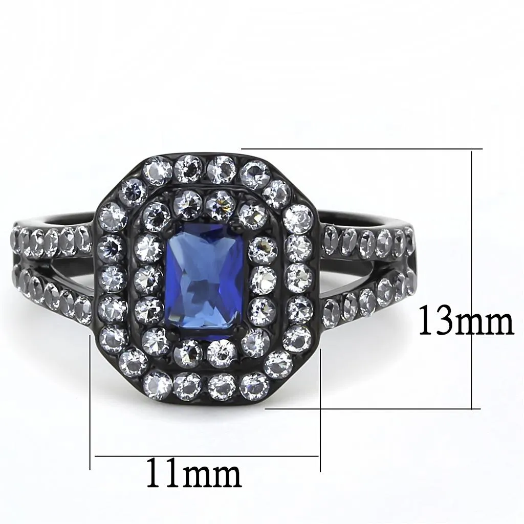 Stainless Steel Ring Synthetic Montana TK3449 for Women Style BlackIon