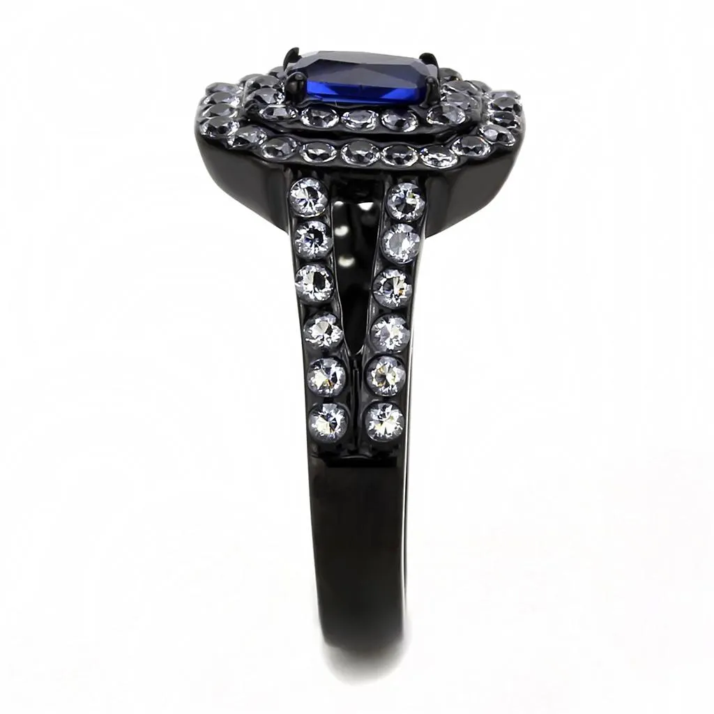 Stainless Steel Ring Synthetic Montana TK3449 for Women Style BlackIon