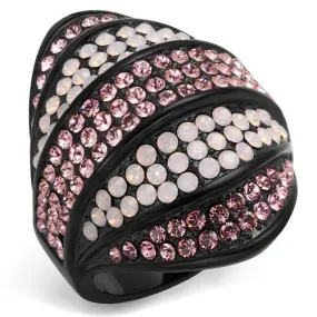 Stainless Steel Ring Top GRD Crystal Multi TK2201 for Women Style BlackIon