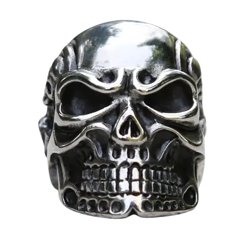 Stainless Steel Skull Face Ring