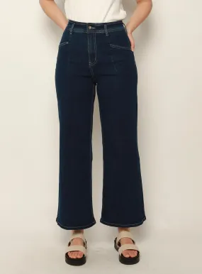 Stassy Wide Leg Pant-INDIGO