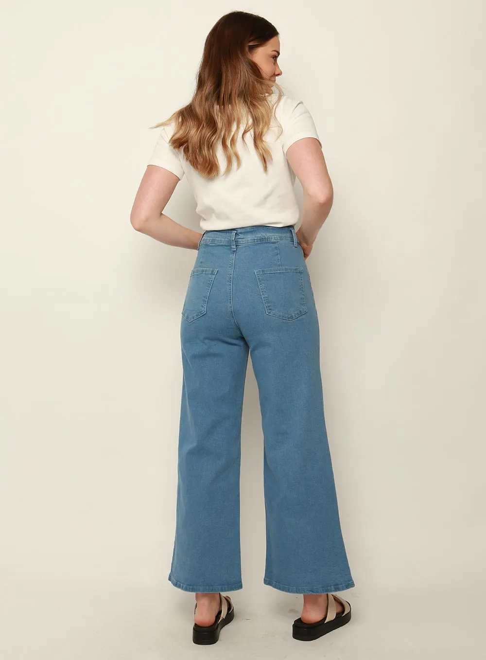 Stassy Wide Leg Pant-LIGHT BLUE